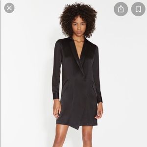 Halston Heritage Satin Tuxedo Dress Size 12